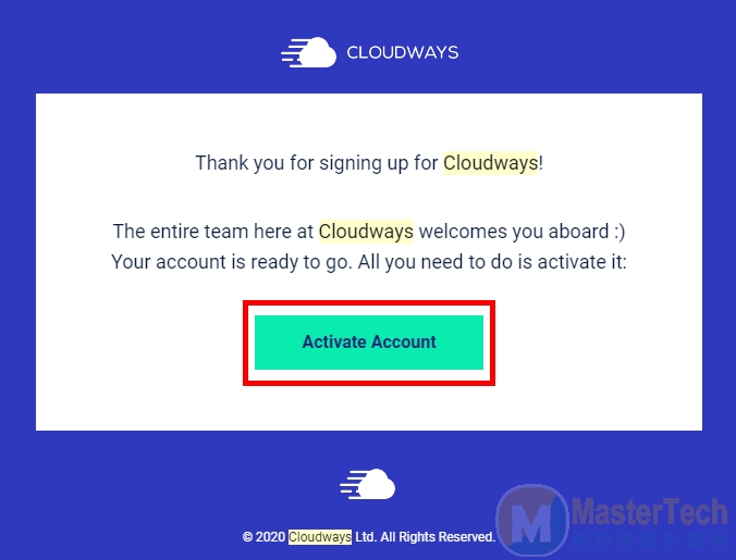 WordPress主機推薦－Cloudways主機信箱驗證啟用
