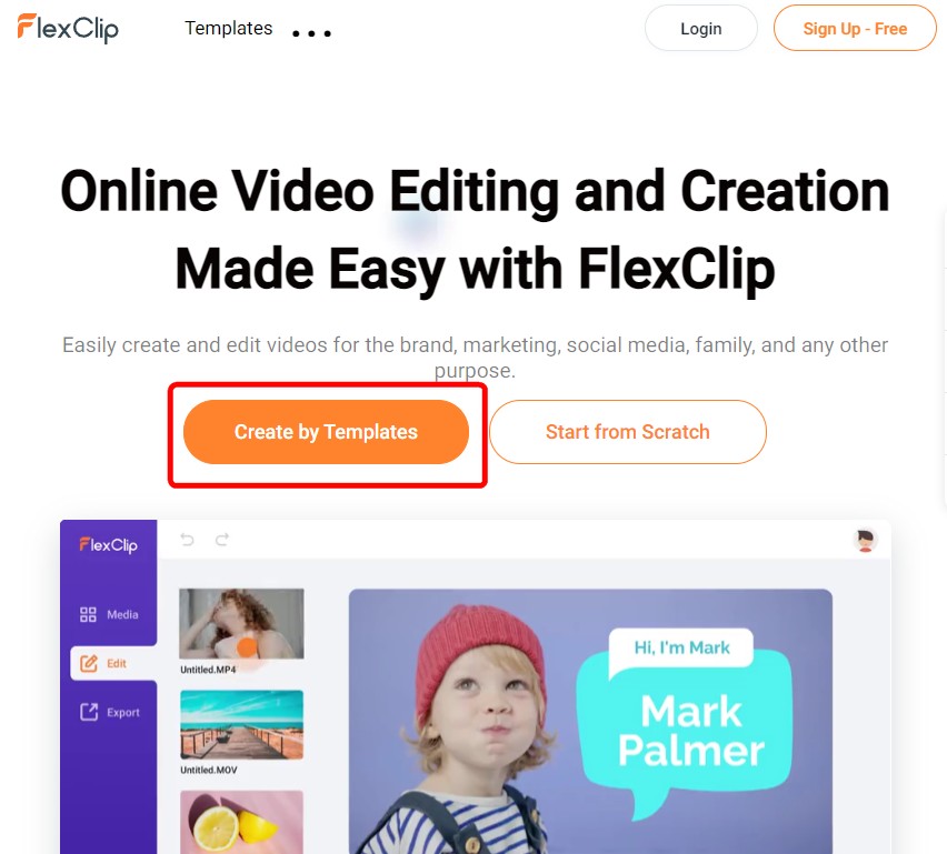 FlexClip-免費線上製作影片工具，5分鐘讓你快速做出高品質影片，大量影片模版讓你快速編輯套用