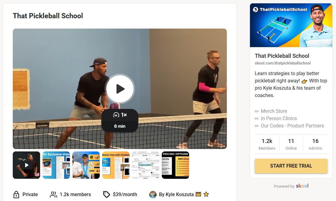 Skool是什麼?評價、費用、教學、優缺點、賺錢、案例一次搞懂 Skool成功案例 -That Pickleball School